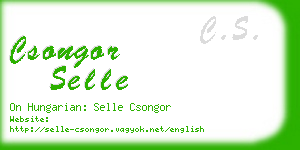 csongor selle business card